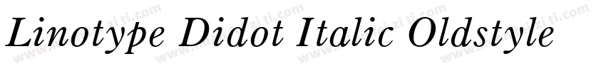 Linotype Didot Italic Oldstyle Figu字体转换